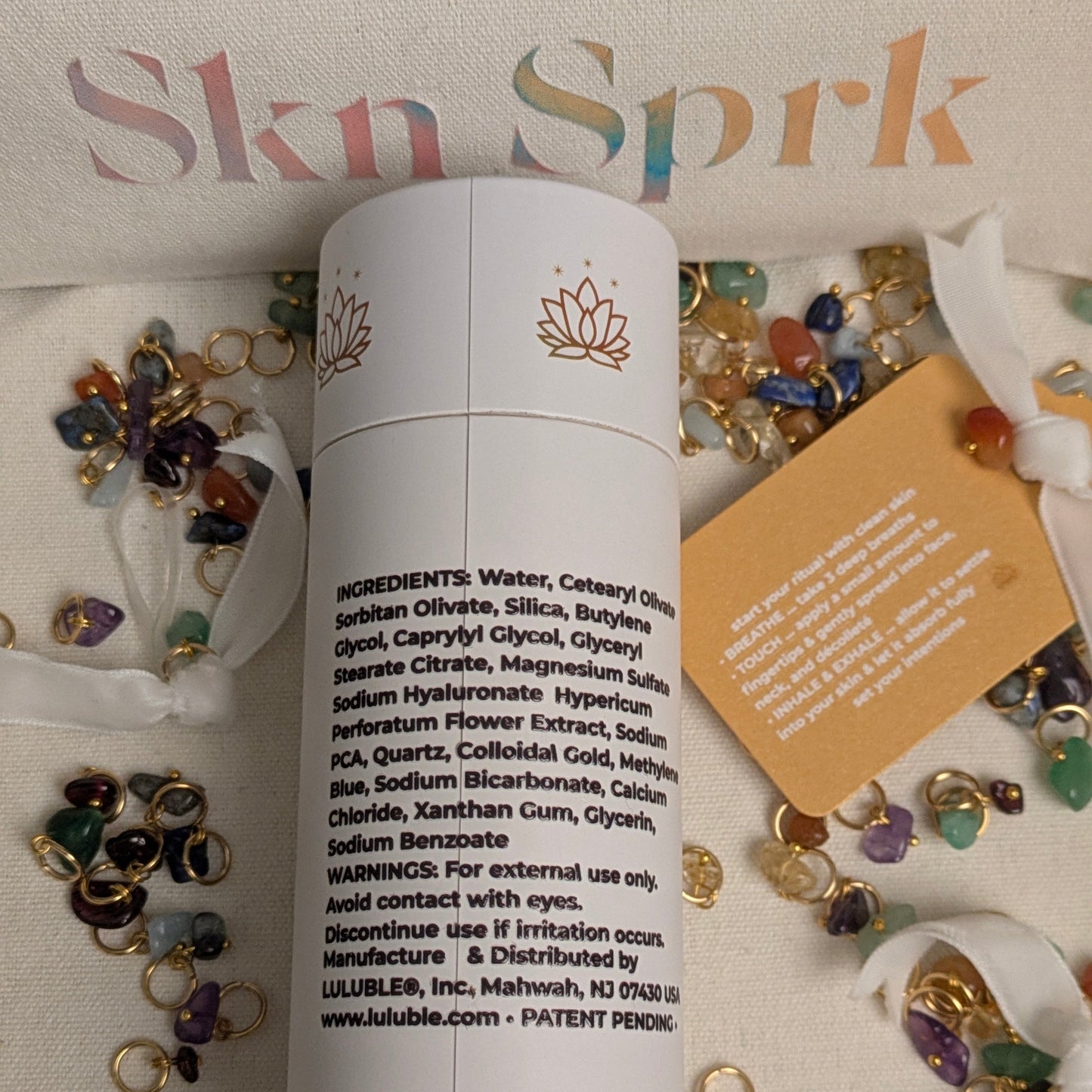 The Core Nightly Ritual: Night Gel Crème Frequency-attuned 528 Hz + Aurora Oil Serum Frequency-attuned 852Hz + Attuned Crystals