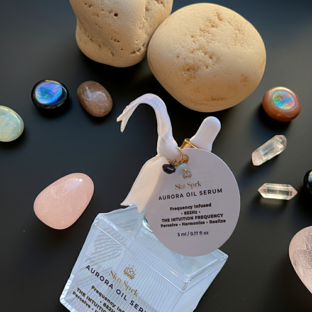 Aurora Oil Serum Frequency-attuned 852 Hz + Attuned Crystal * Perceive-Harmonize-Realize * 10-Day Initiation Ritual *