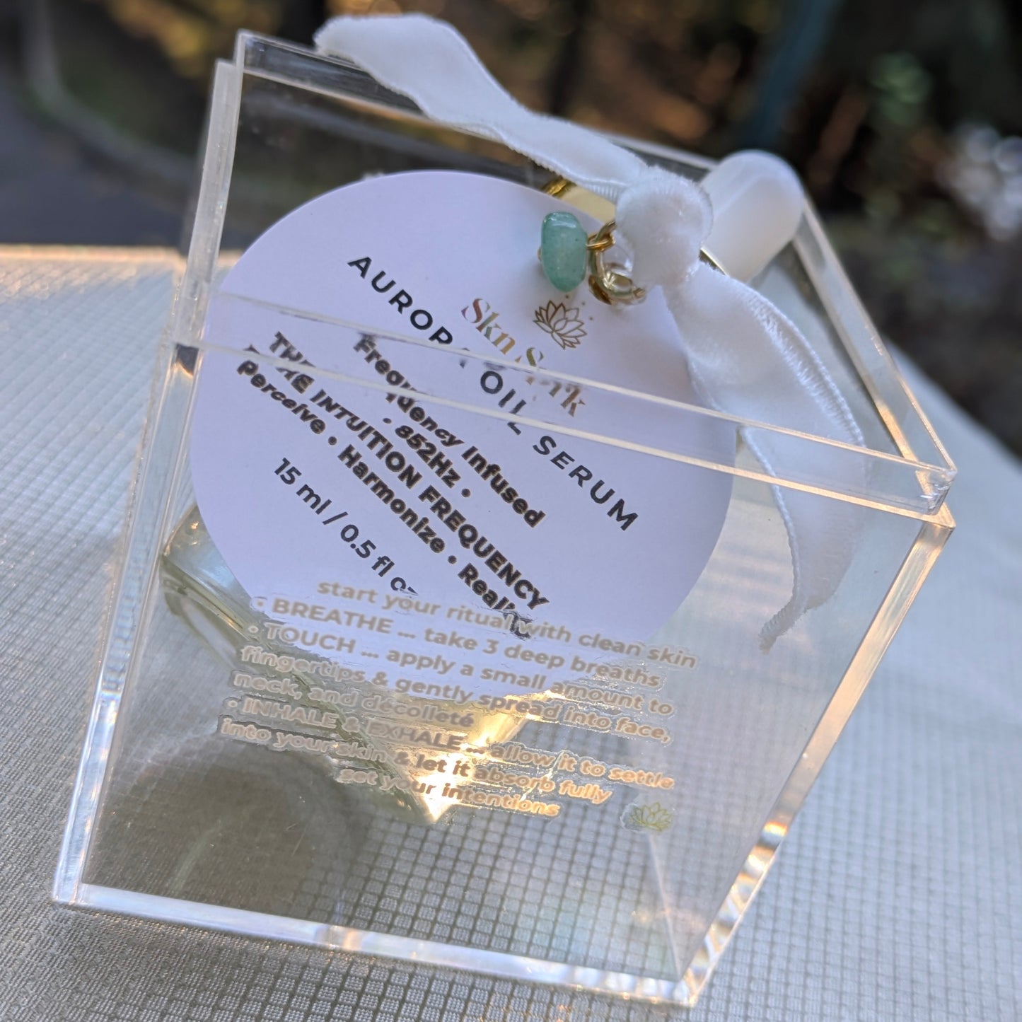 Aurora Oil Serum Frequency-attuned 852 Hz + Attuned Crystal * Perceive-Harmonize-Realize * 30-Day Immersion Ritual *