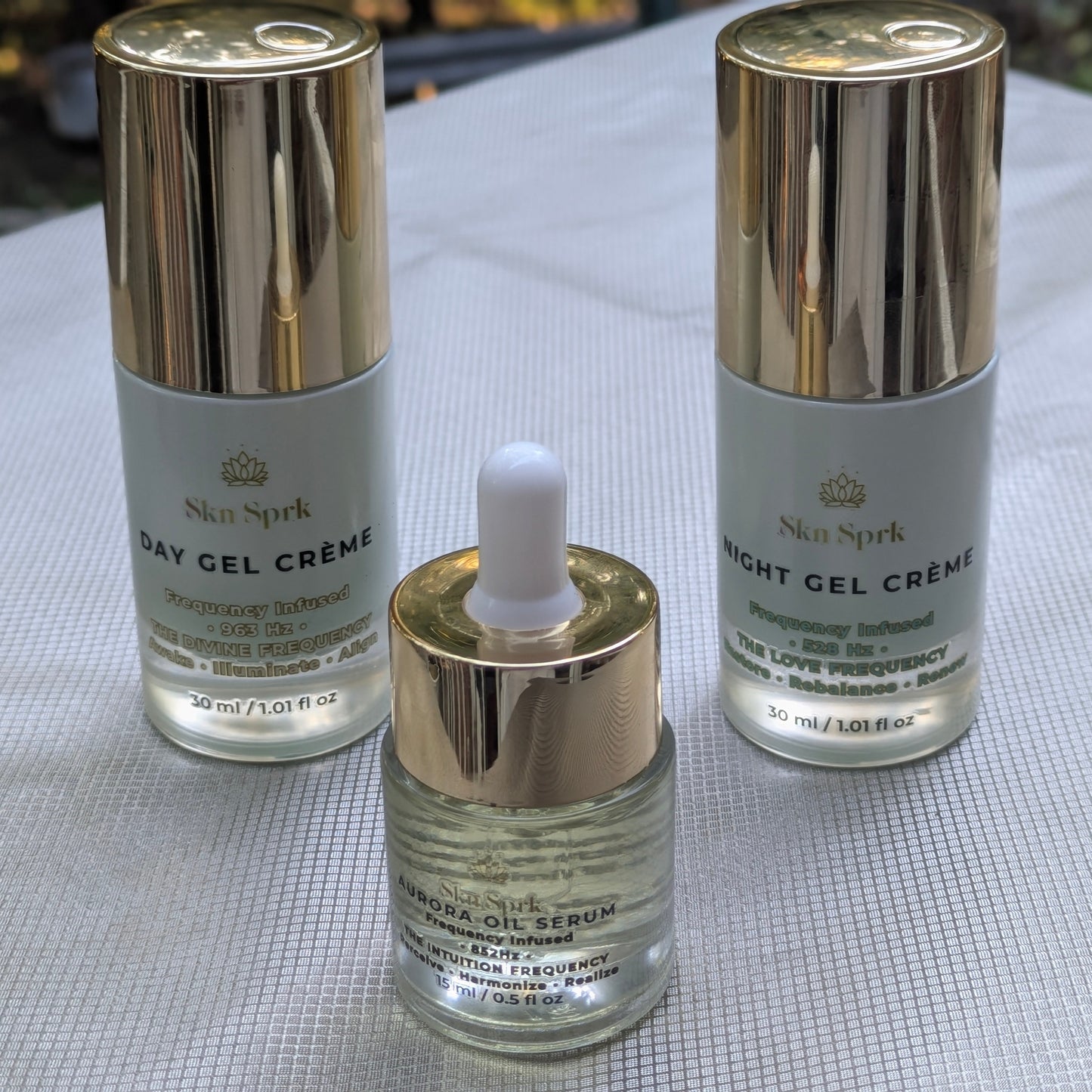 The Founder's Ritual: Day & Night Gel Crèmes + Aurora Oil Serum + Attuned Crystals: a 24h Cycle of Intention & Alignment * 963 Hz & 528 Hz & 852 Hz *