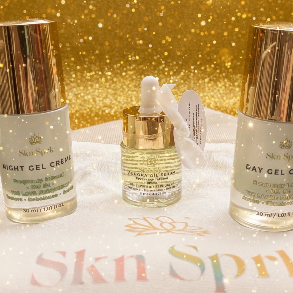 The Founder's Ritual: Day & Night Gel Crèmes + Aurora Oil Serum + Attuned Crystals: a 24h Cycle of Intention & Alignment * 963 Hz & 528 Hz & 852 Hz *