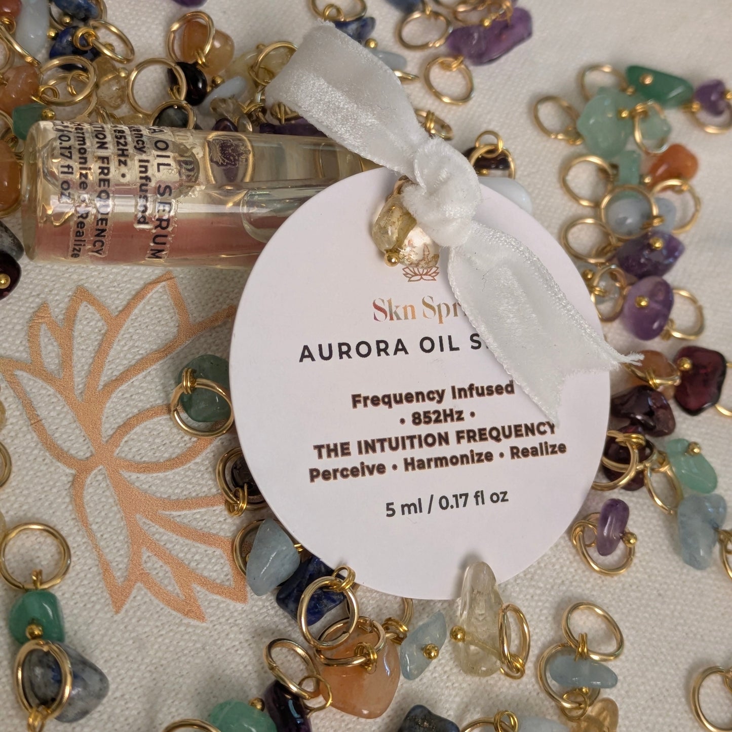 Aurora Oil Serum Frequency-attuned 852 Hz + Attuned Crystal * Perceive-Harmonize-Realize * 10-Day Initiation Ritual *
