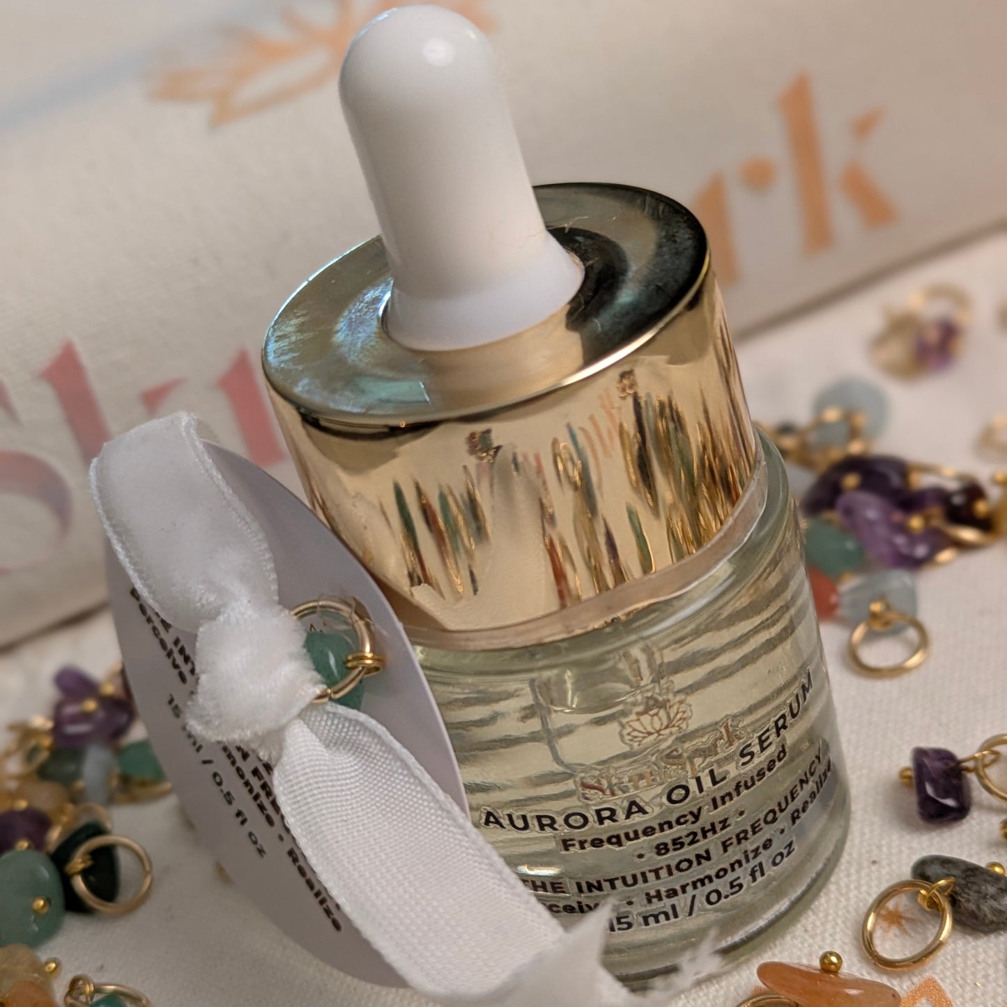 Aurora Oil Serum Frequency-attuned 852 Hz + Attuned Crystal * Perceive-Harmonize-Realize * 30-Day Immersion Ritual *