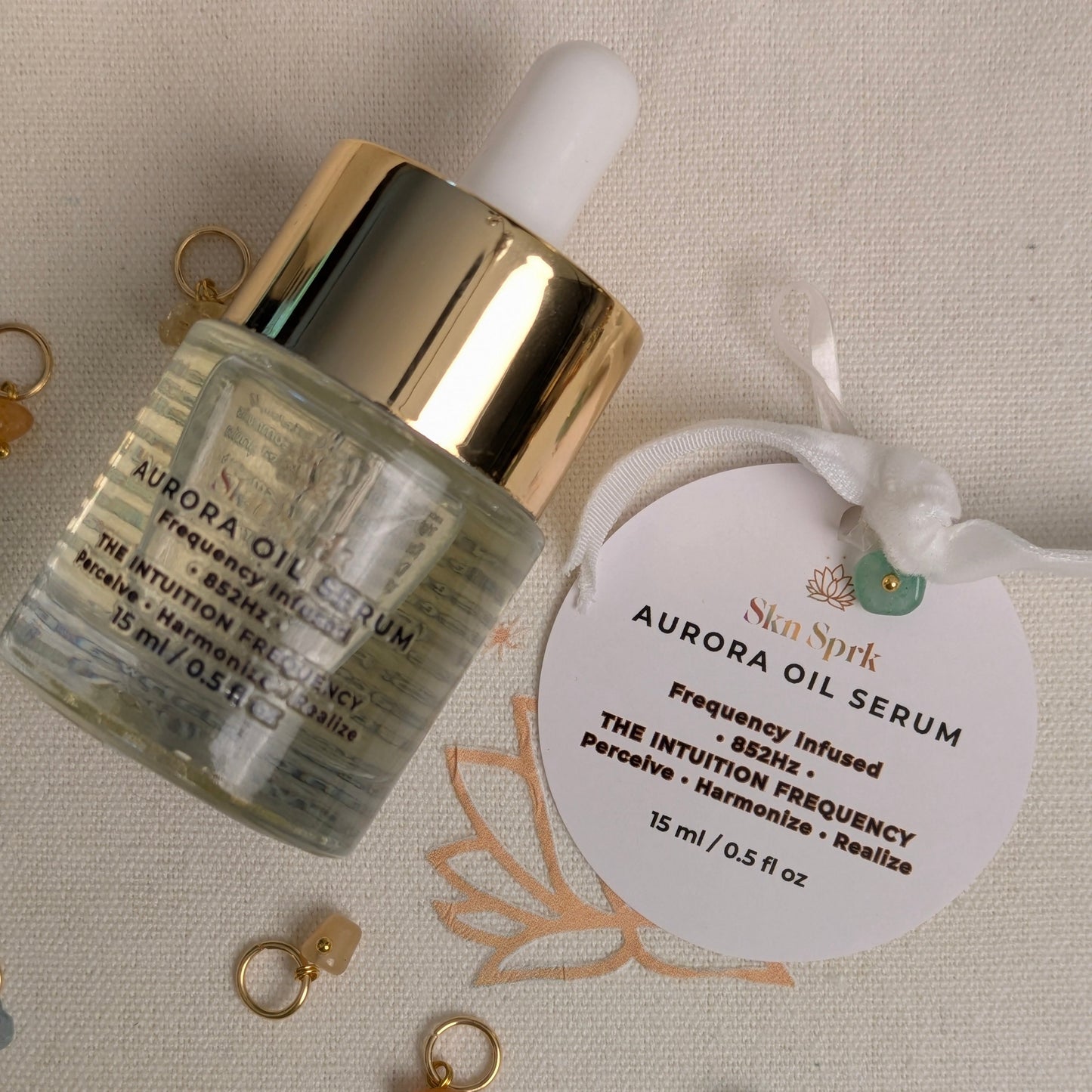 Aurora Oil Serum Frequency-attuned 852 Hz + Attuned Crystal * Perceive-Harmonize-Realize * 30-Day Immersion Ritual *