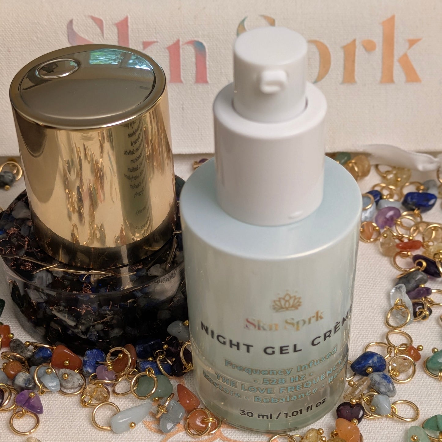 The Founder's Ritual: Day & Night Gel Crèmes + Aurora Oil Serum + Attuned Crystals: a 24h Cycle of Intention & Alignment * 963 Hz & 528 Hz & 852 Hz *