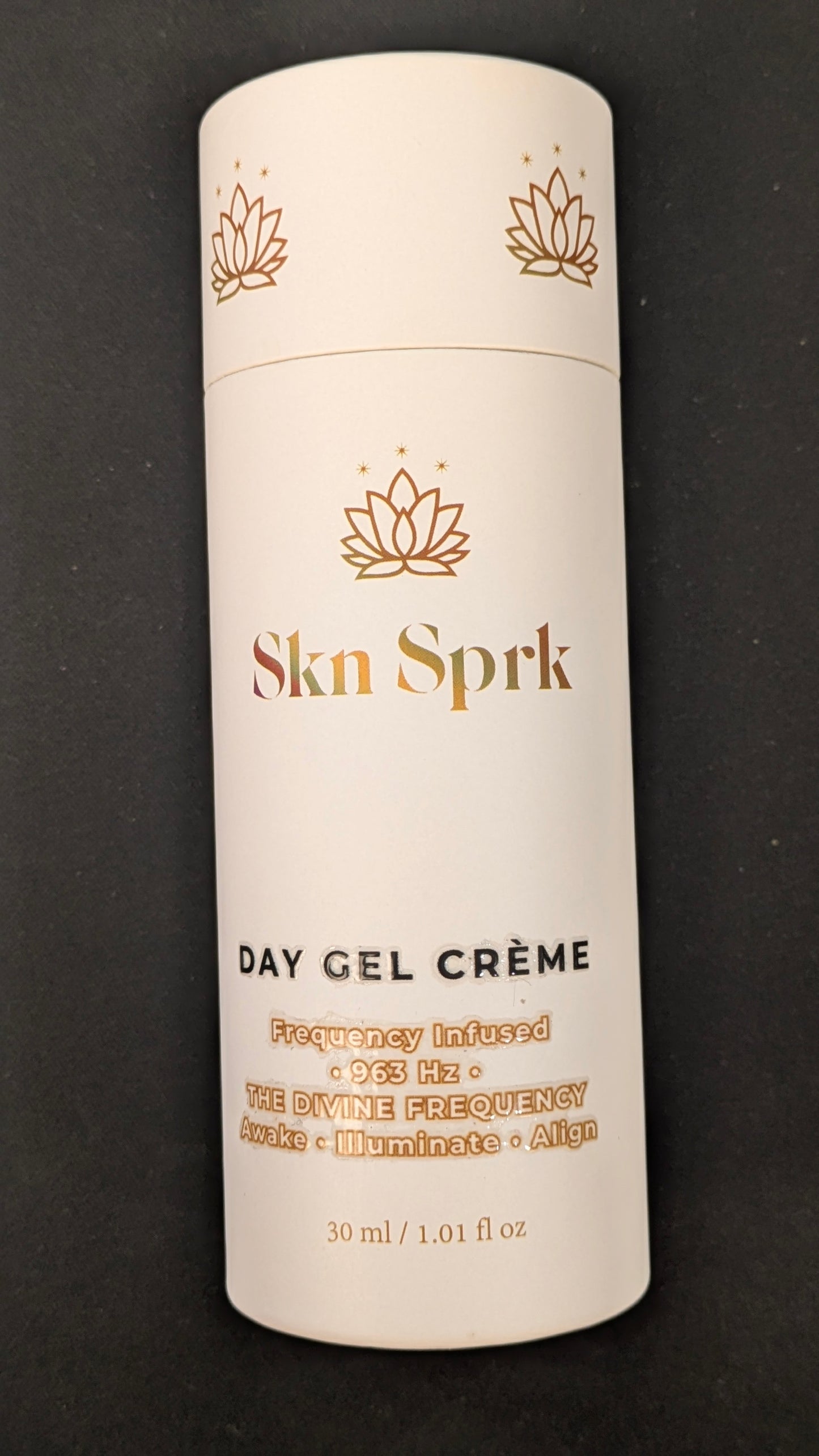 Day Gel Crème Frequency-attuned 963 Hz + Attuned Crystal * Awake-Illuminate-Align *